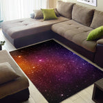 Colorful Stardust Galaxy Space Print Area Rug GearFrost