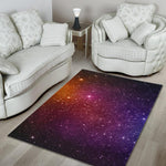 Colorful Stardust Galaxy Space Print Area Rug GearFrost
