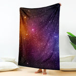 Colorful Stardust Galaxy Space Print Blanket