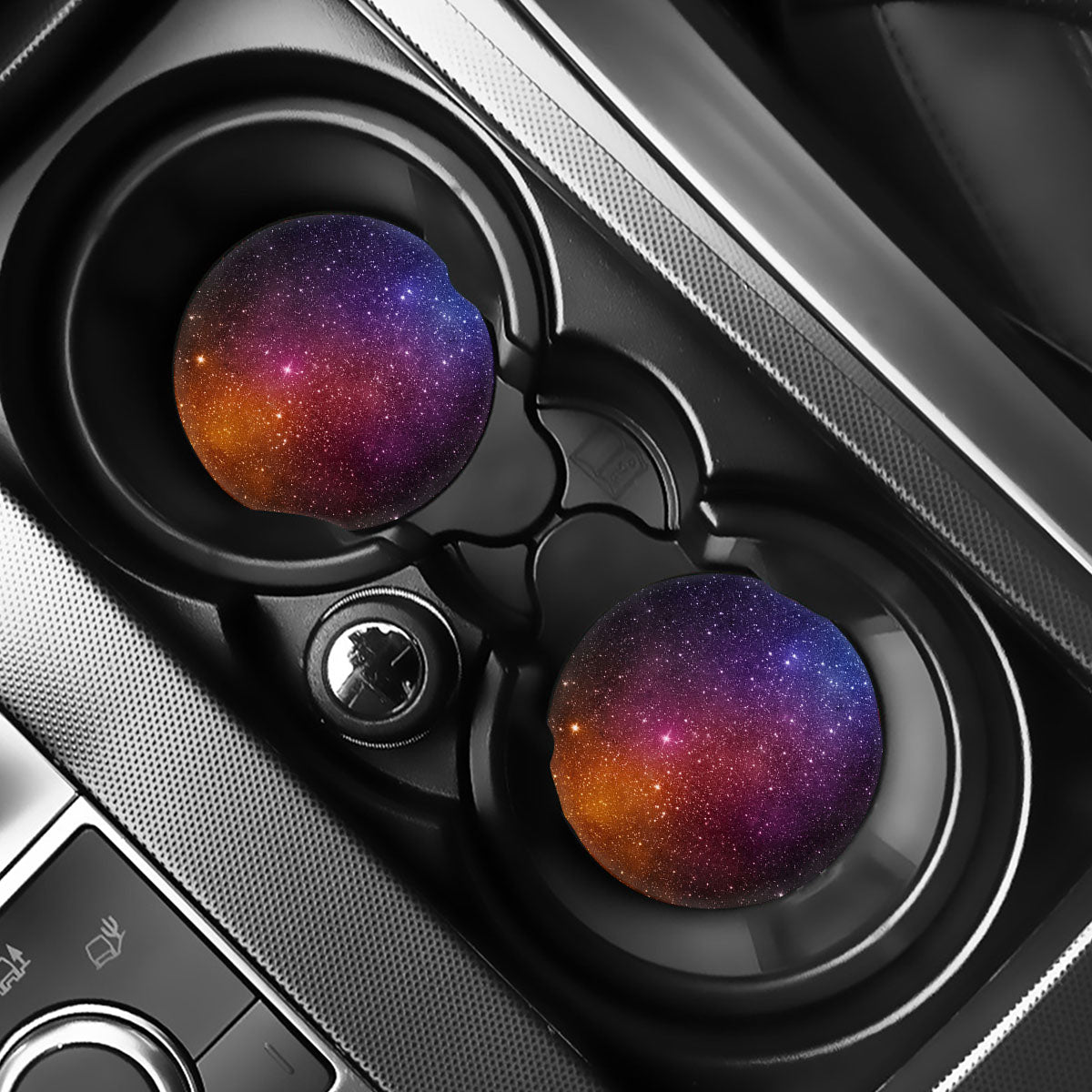 Colorful Stardust Galaxy Space Print Car Coasters