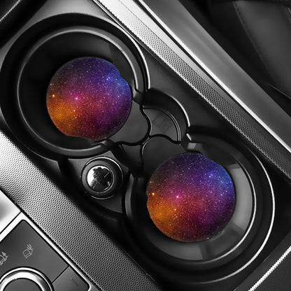 Colorful Stardust Galaxy Space Print Car Coasters