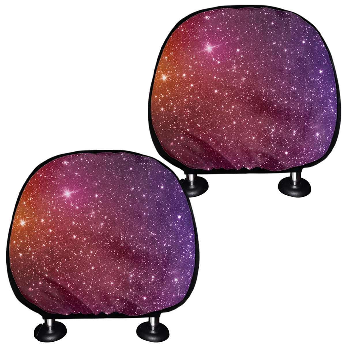 Colorful Stardust Galaxy Space Print Car Headrest Covers