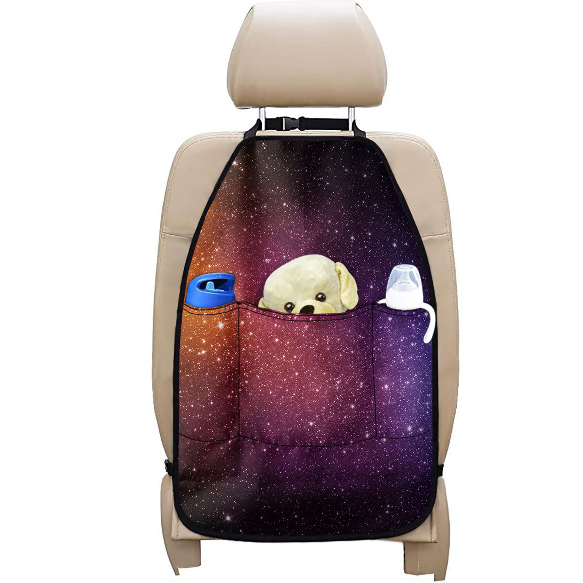Colorful Stardust Galaxy Space Print Car Seat Organizers
