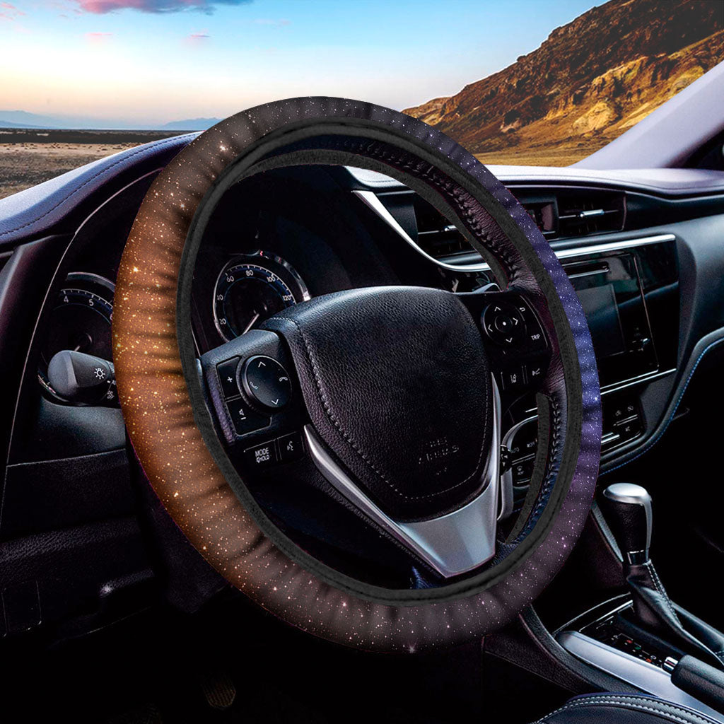 Colorful Stardust Galaxy Space Print Car Steering Wheel Cover