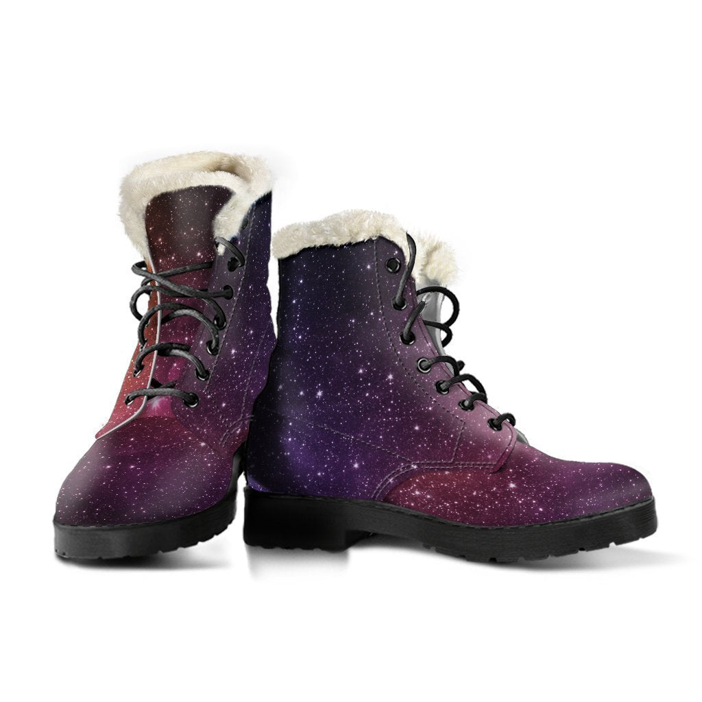 Colorful Stardust Galaxy Space Print Comfy Boots GearFrost