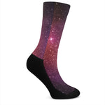 Colorful Stardust Galaxy Space Print Crew Socks