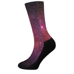 Colorful Stardust Galaxy Space Print Crew Socks