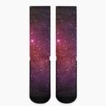 Colorful Stardust Galaxy Space Print Crew Socks