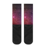Colorful Stardust Galaxy Space Print Crew Socks