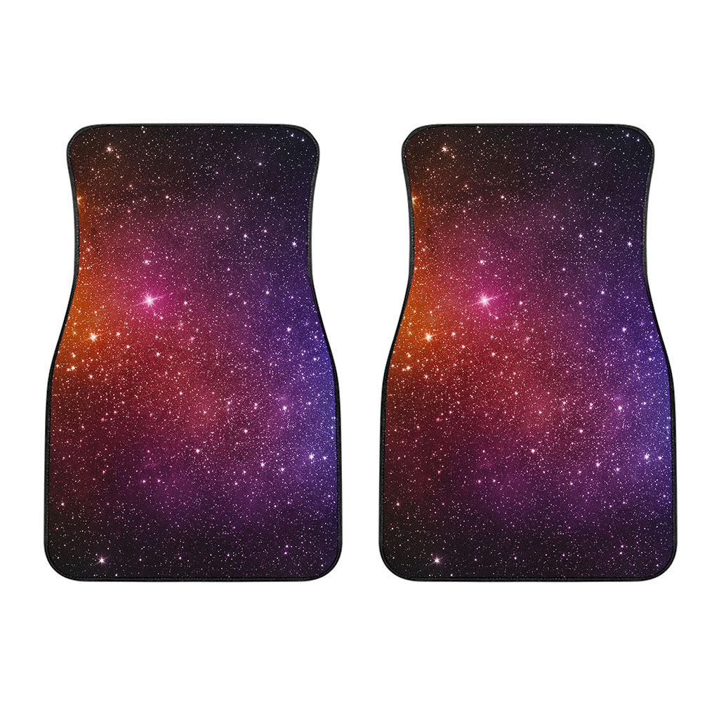 Colorful Stardust Galaxy Space Print Front Car Floor Mats
