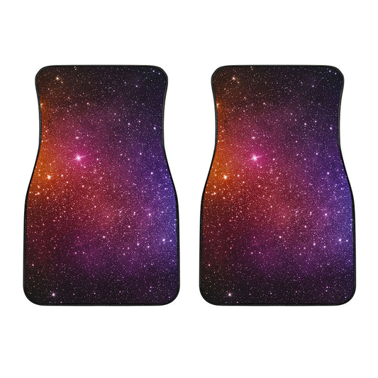 Colorful Stardust Galaxy Space Print Front Car Floor Mats