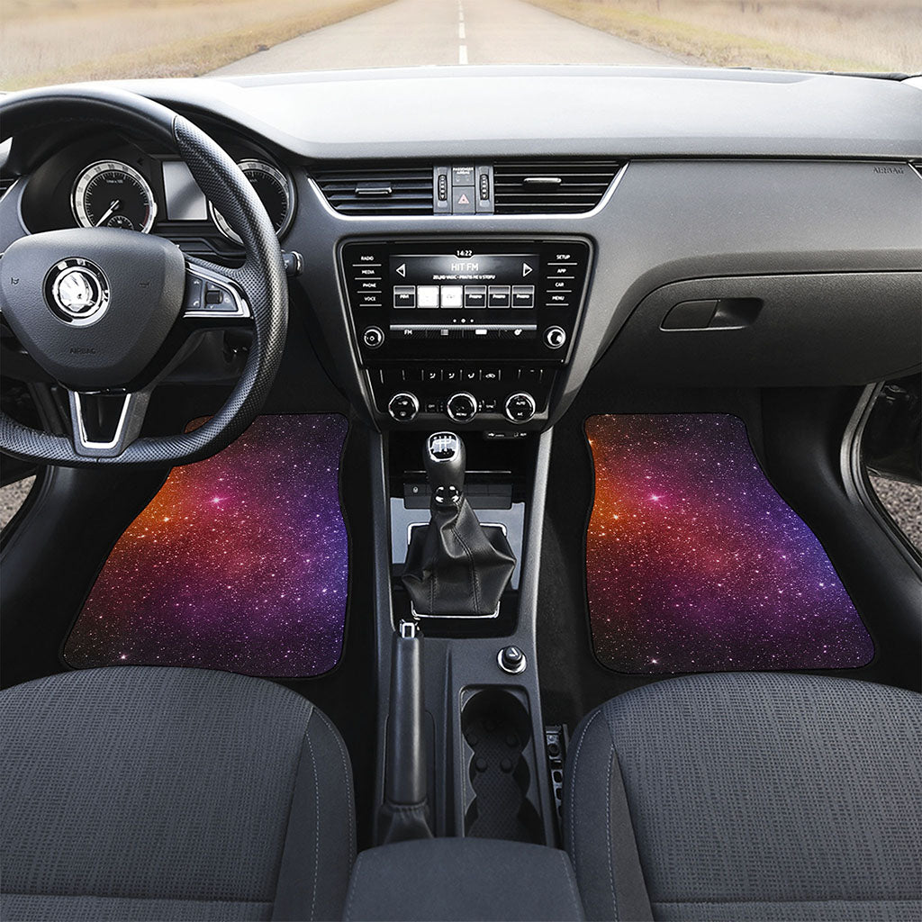 Colorful Stardust Galaxy Space Print Front Car Floor Mats