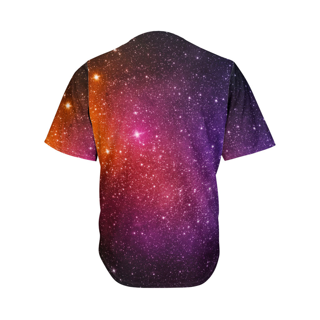 Colorful Stardust Galaxy Space Print Men's Baseball Jersey