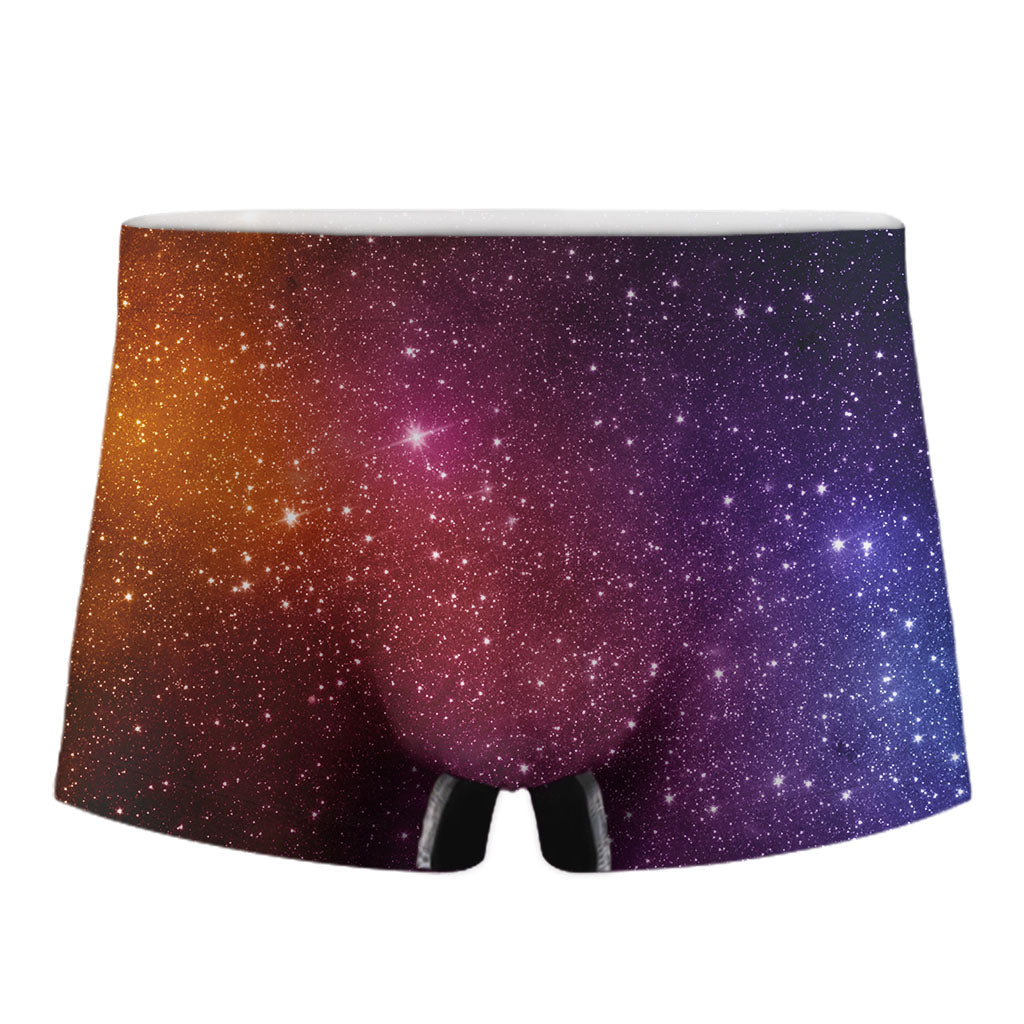 Colorful Stardust Galaxy Space Print Men's Boxer Briefs