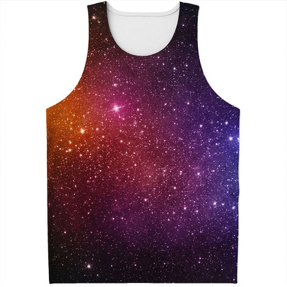 Colorful Stardust Galaxy Space Print Men's Tank Top