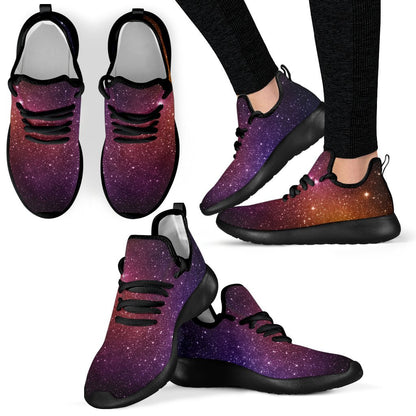 Colorful Stardust Galaxy Space Print Mesh Knit Shoes GearFrost