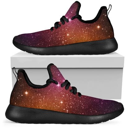 Colorful Stardust Galaxy Space Print Mesh Knit Shoes GearFrost