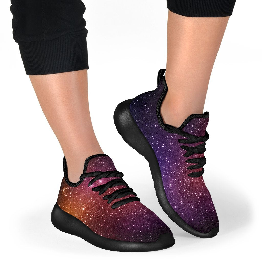 Colorful Stardust Galaxy Space Print Mesh Knit Shoes GearFrost