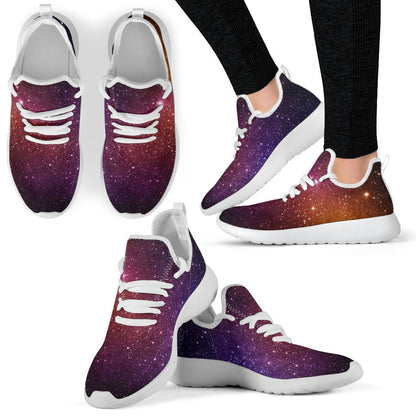Colorful Stardust Galaxy Space Print Mesh Knit Shoes GearFrost