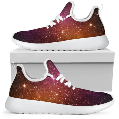 Colorful Stardust Galaxy Space Print Mesh Knit Shoes GearFrost