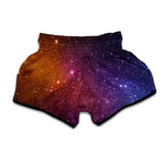 Colorful Stardust Galaxy Space Print Muay Thai Boxing Shorts