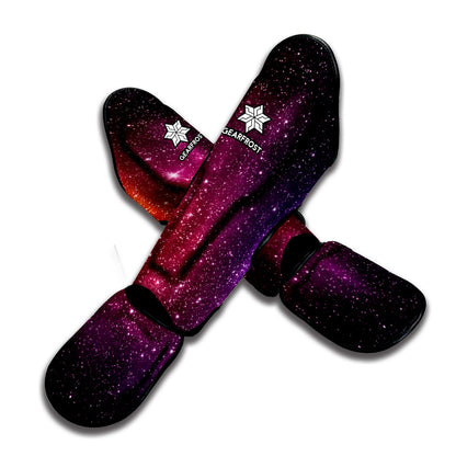 Colorful Stardust Galaxy Space Print Muay Thai Shin Guard