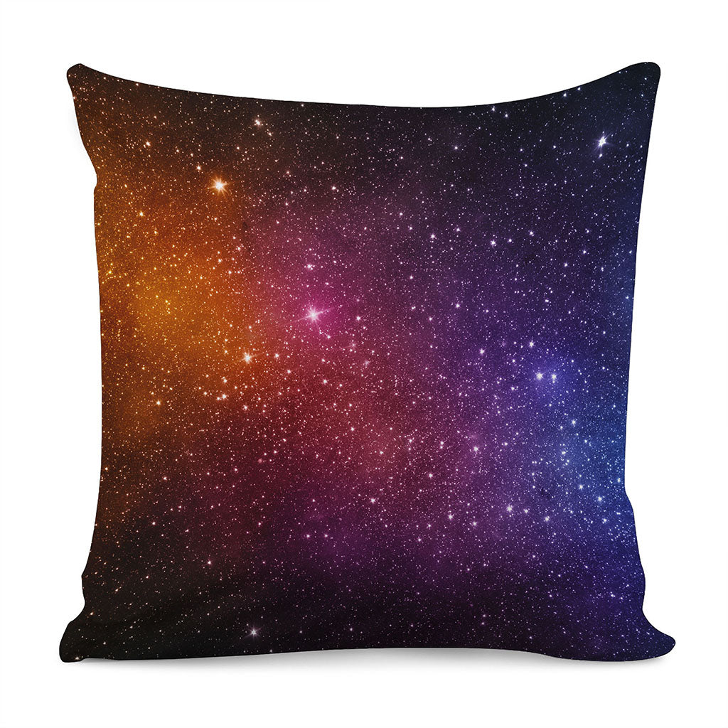 Colorful Stardust Galaxy Space Print Pillow Cover