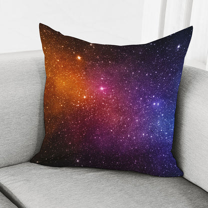 Colorful Stardust Galaxy Space Print Pillow Cover
