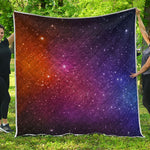Colorful Stardust Galaxy Space Print Quilt
