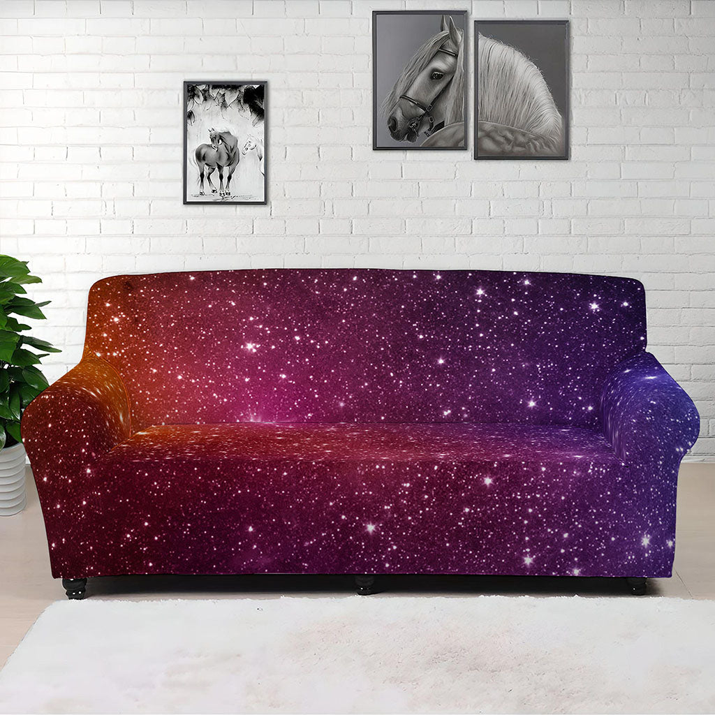 Colorful Stardust Galaxy Space Print Sofa Cover