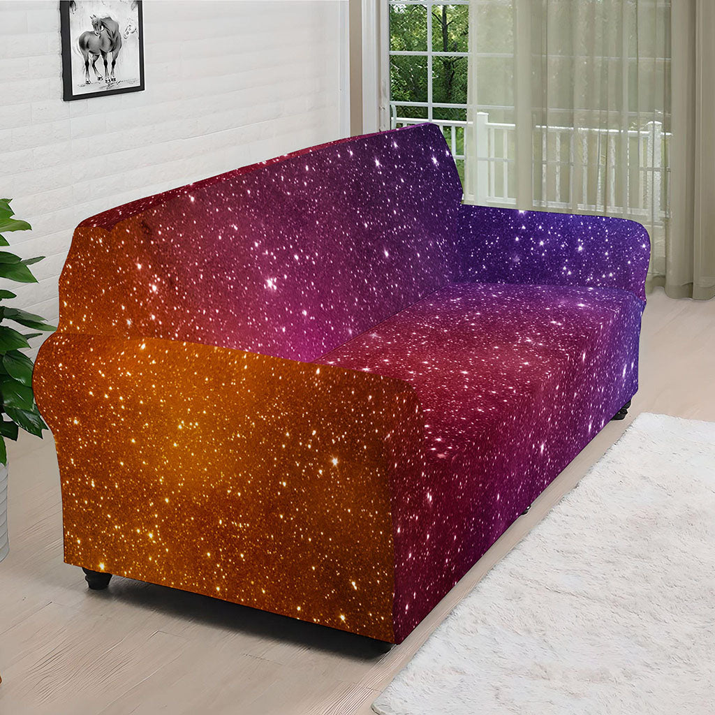 Colorful Stardust Galaxy Space Print Sofa Cover