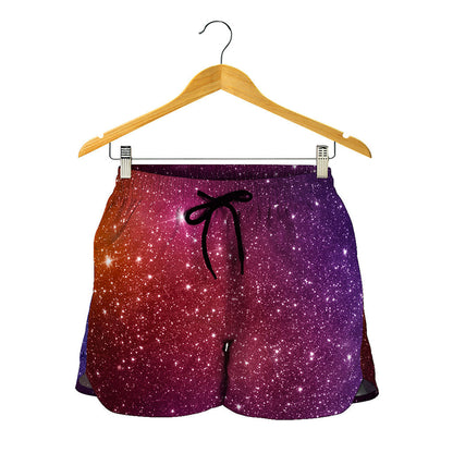 Colorful Stardust Galaxy Space Print Women's Shorts