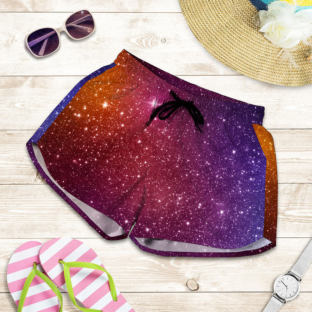 Colorful Stardust Galaxy Space Print Women's Shorts