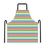 Colorful Striped Pattern Print Apron
