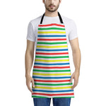 Colorful Striped Pattern Print Apron