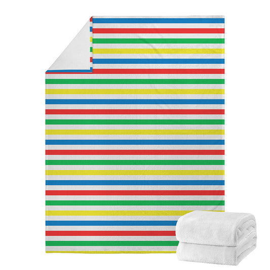 Colorful Striped Pattern Print Blanket