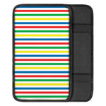 Colorful Striped Pattern Print Car Center Console Cover