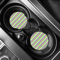 Colorful Striped Pattern Print Car Coasters