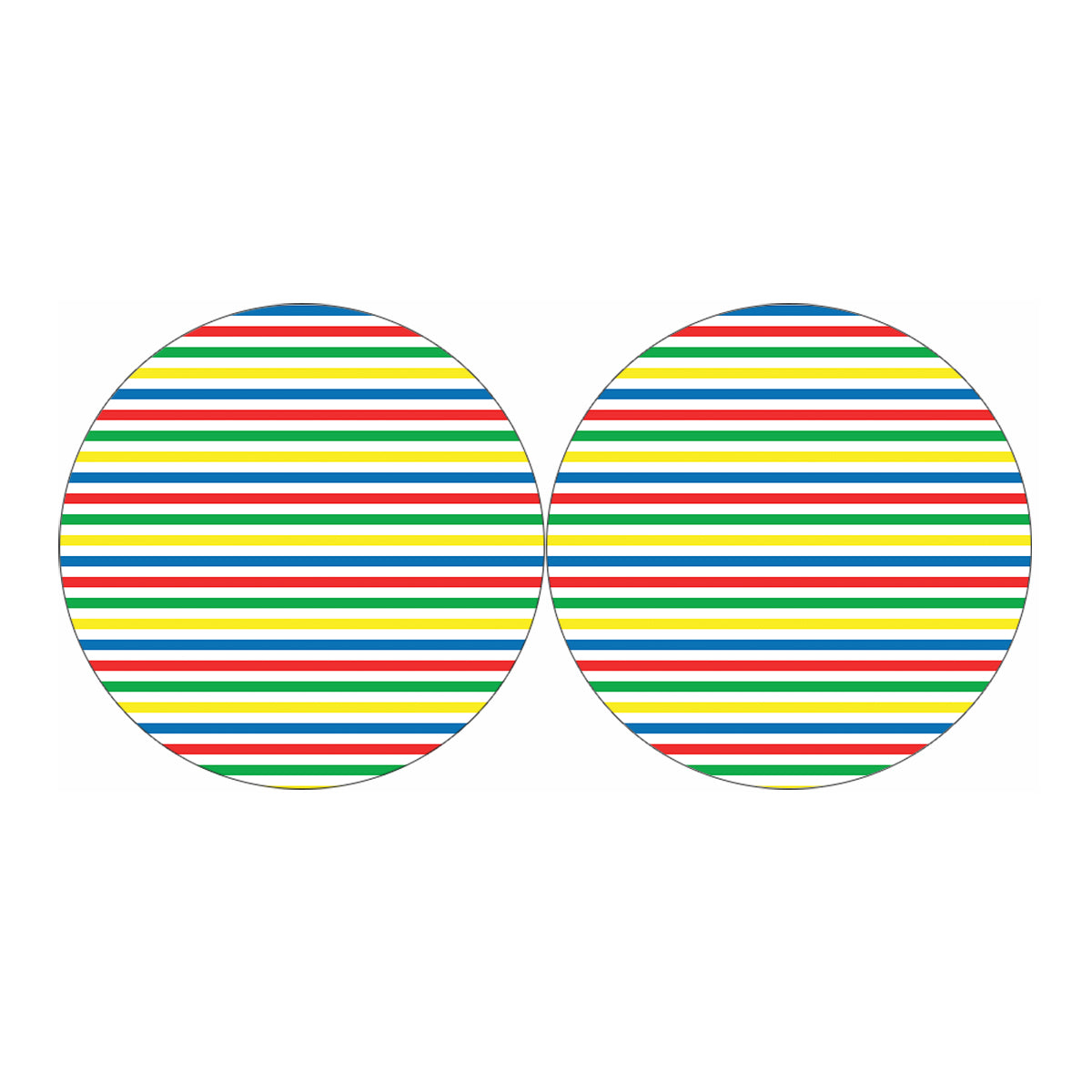 Colorful Striped Pattern Print Car Coasters