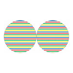 Colorful Striped Pattern Print Car Coasters
