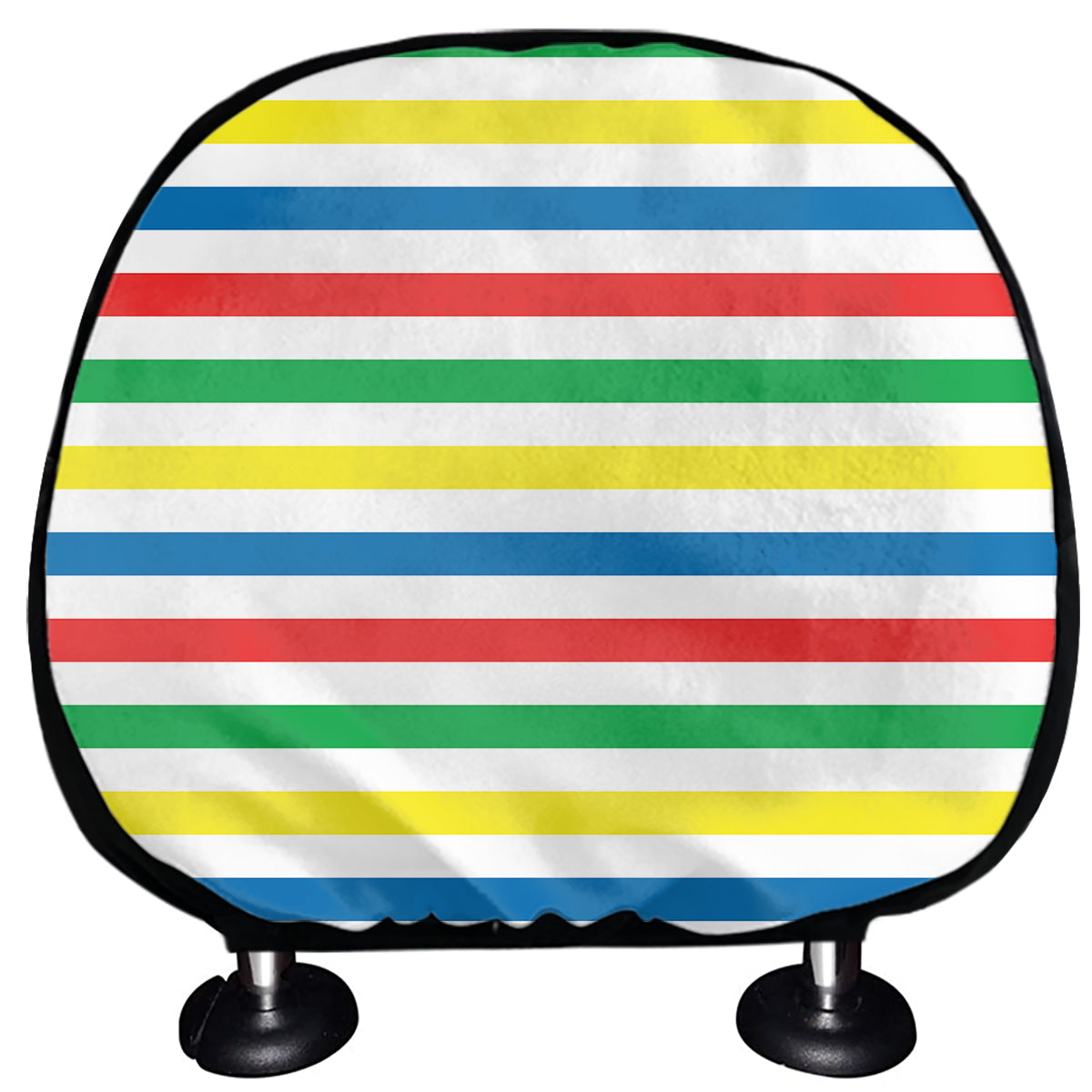 Colorful Striped Pattern Print Car Headrest Covers
