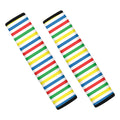 Colorful Striped Pattern Print Car Seat Belt Covers