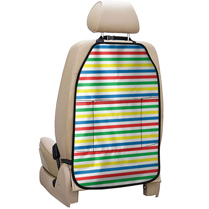 Colorful Striped Pattern Print Car Seat Organizers