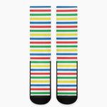 Colorful Striped Pattern Print Crew Socks