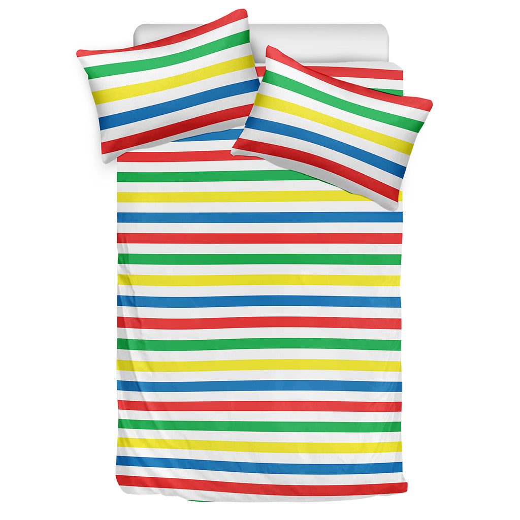 Colorful Striped Pattern Print Duvet Cover Bedding Set