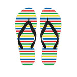 Colorful Striped Pattern Print Flip Flops