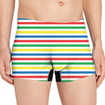 Colorful Striped Pattern Print Men's Boxer Briefs