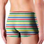 Colorful Striped Pattern Print Men's Boxer Briefs