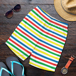 Colorful Striped Pattern Print Men's Shorts