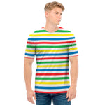 Colorful Striped Pattern Print Men's T-Shirt